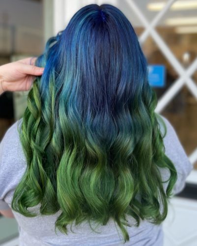 blue green vivid color castro valley hair color salon