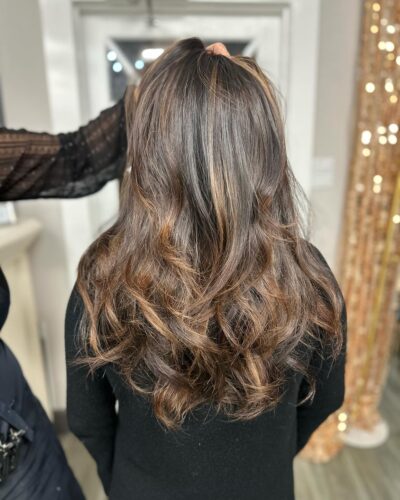 rich brunette hair color with caramel highlights castro valley