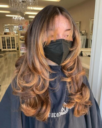 subtle auburn balayage castro valley