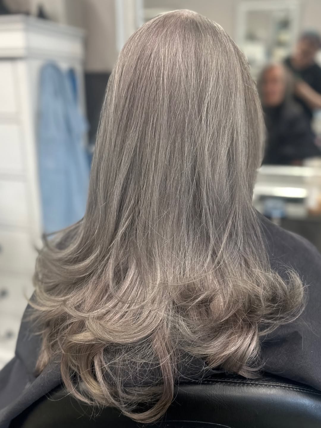 grey hair transitioning